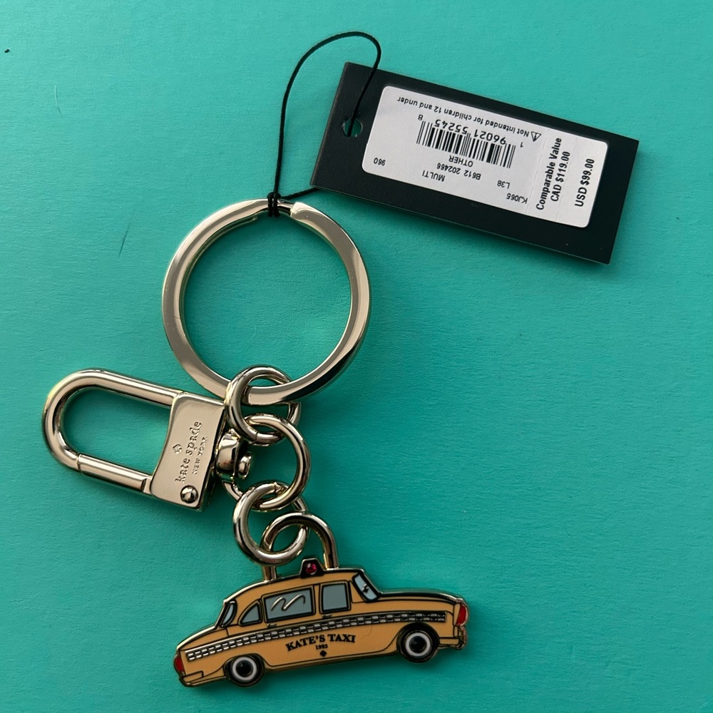 NWT Kate Spade Taxi key fob / bag charm